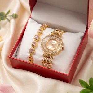 Golden Grace Watch & Bracelet Set
